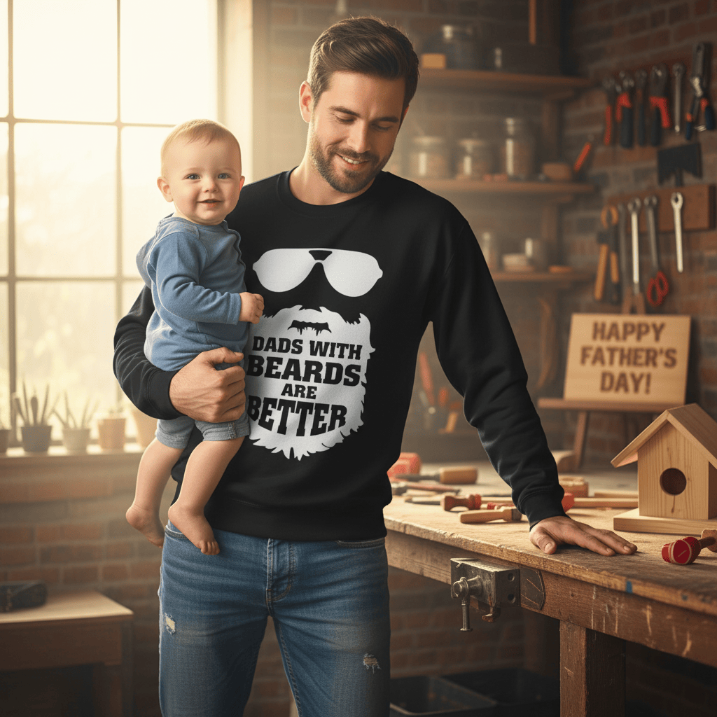 Dads With Beards Are Better Sweatshirt gift_idea unique_gift personalised_gift
