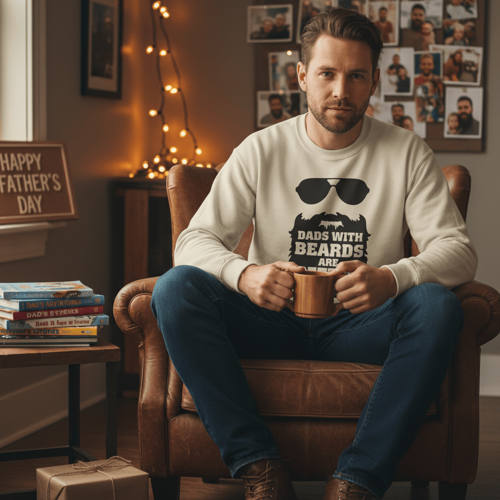 Dads With Beards Are Better Sweatshirt | Father’s Day Gift | Sizes S-5XL gift_idea unique_gift personalised_gift