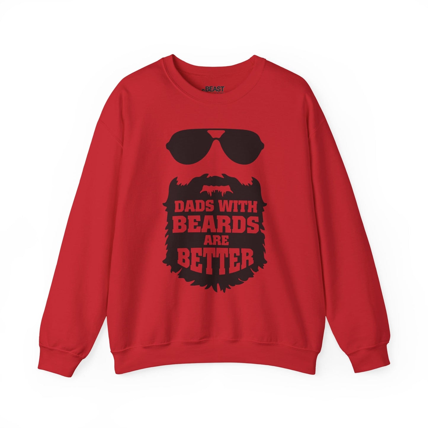 dads with beards are better sweatshirt father s day gift sizes s-5xl red sweatshirt uk Christmas gift idea
