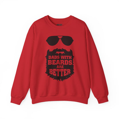 dads with beards are better sweatshirt father s day gift sizes s-5xl red sweatshirt uk Christmas gift idea