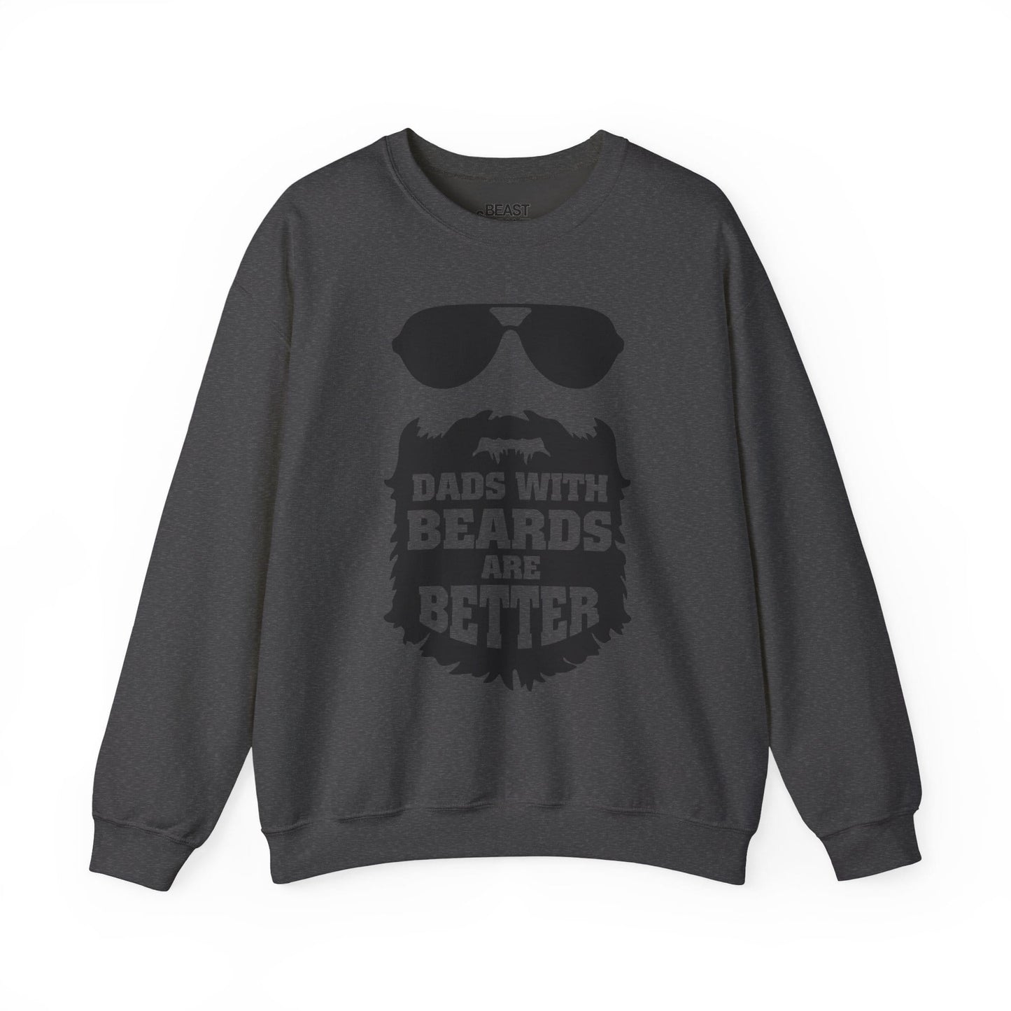dads with beards are better sweatshirt father s day gift sizes s-5xl dark heather sweatshirt uk Christmas gift idea