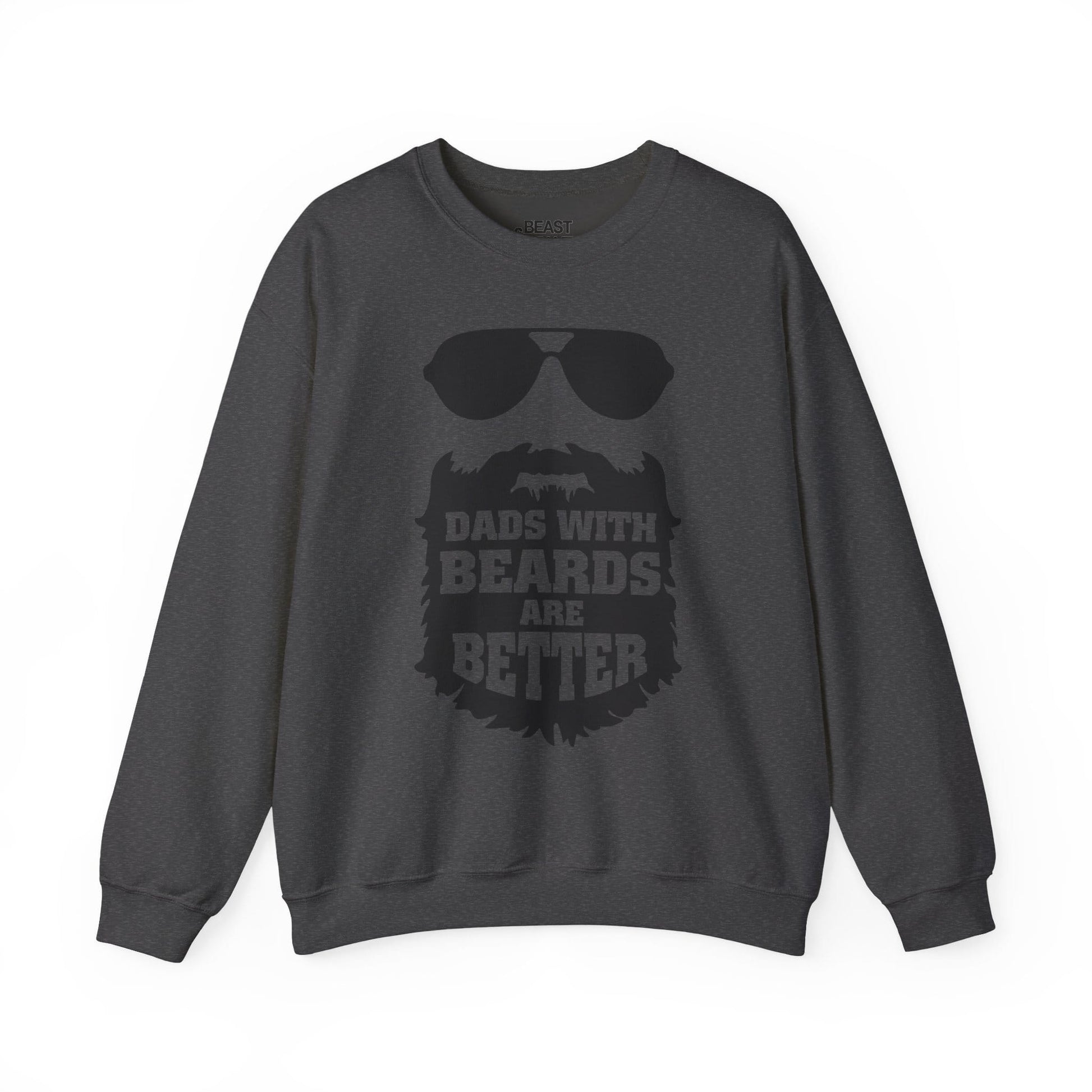 dads with beards are better sweatshirt father s day gift sizes s-5xl dark heather sweatshirt uk Christmas gift idea