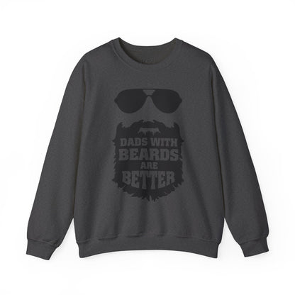 dads with beards are better sweatshirt father s day gift sizes s-5xl dark heather sweatshirt uk Christmas gift idea
