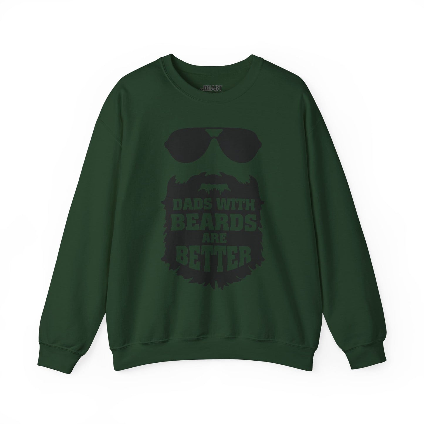 dads with beards are better sweatshirt father s day gift sizes s-5xl forest green sweatshirt uk Christmas gift idea