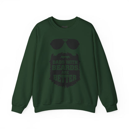 dads with beards are better sweatshirt father s day gift sizes s-5xl forest green sweatshirt uk Christmas gift idea
