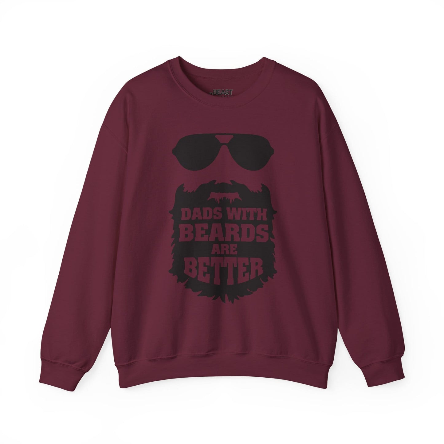 dads with beards are better sweatshirt father s day gift sizes s-5xl maroon sweatshirt uk Christmas gift idea