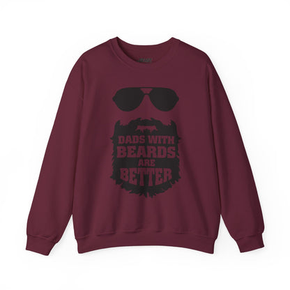 dads with beards are better sweatshirt father s day gift sizes s-5xl maroon sweatshirt uk Christmas gift idea