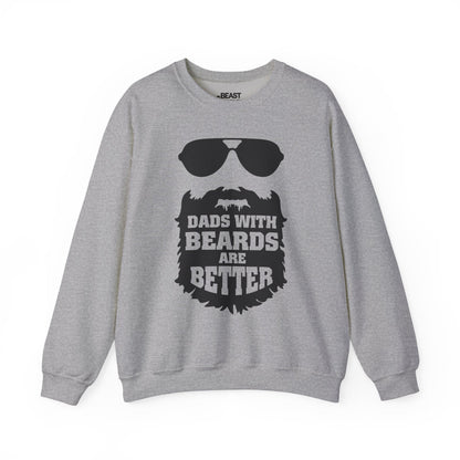 dads with beards are better sweatshirt father s day gift sizes s-5xl sport grey sweatshirt uk Christmas gift idea