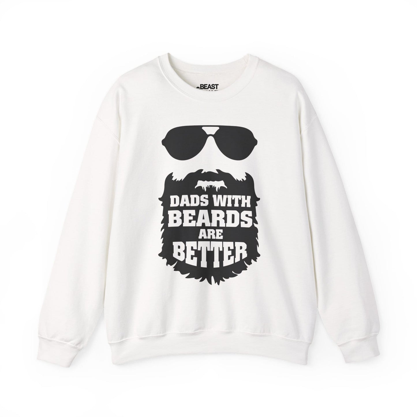 dads with beards are better sweatshirt father s day gift sizes s-5xl white sweatshirt uk Christmas gift idea