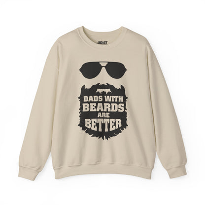 dads with beards are better sweatshirt father s day gift sizes s-5xl sand sweatshirt uk Christmas gift idea