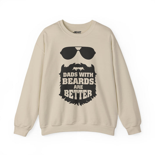 dads with beards are better sweatshirt father s day gift sizes s-5xl sand sweatshirt uk Christmas gift idea