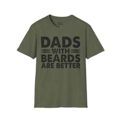 dads with beards are better t-shirt military green t-shirt uk Father's Day gift idea