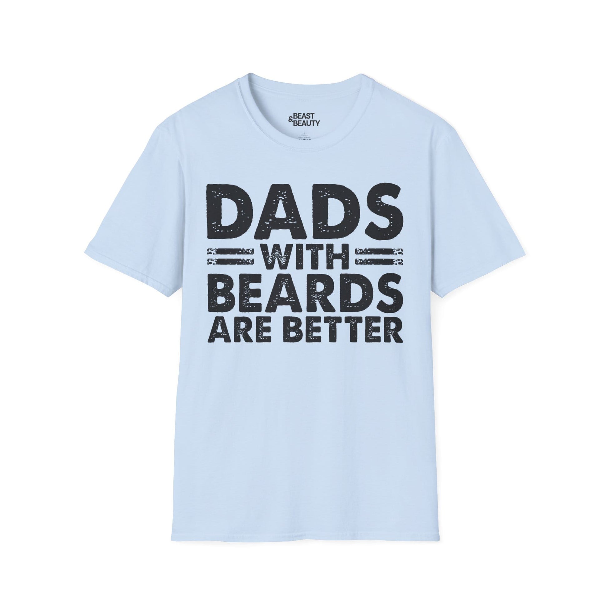 dads with beards are better t-shirt light blue t-shirt uk Father's Day gift idea