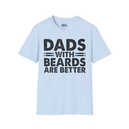 dads with beards are better t-shirt light blue t-shirt uk Father's Day gift idea