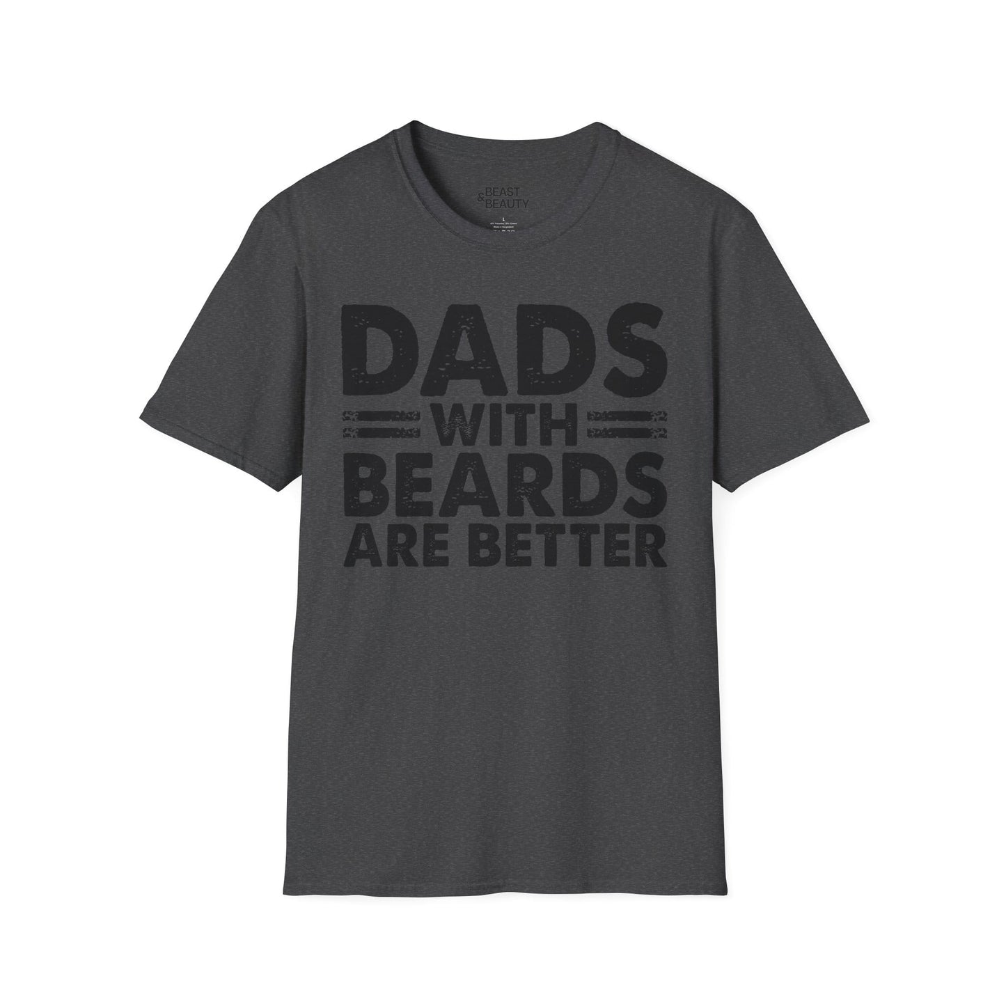 dads with beards are better t-shirt dark heather t-shirt uk Father's Day gift idea