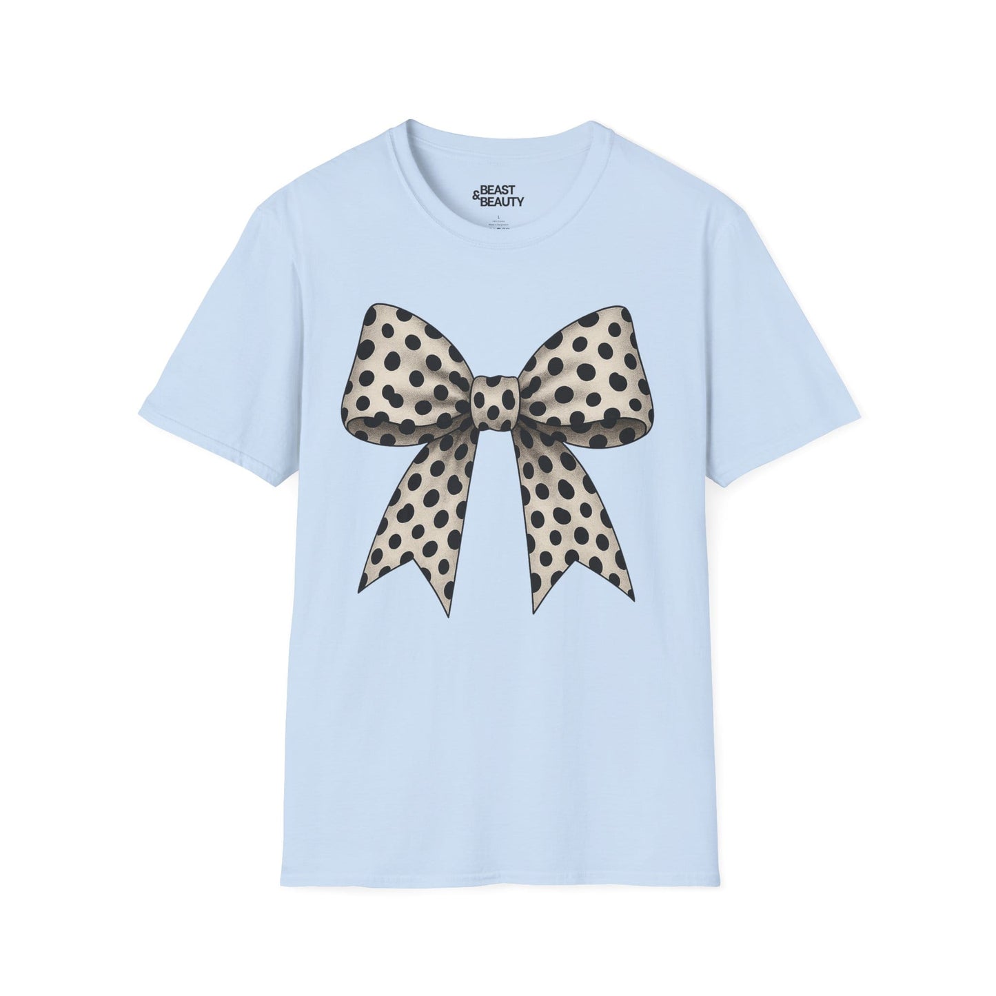 dalmatian bow t-shirt light blue t-shirt uk coquette gift idea
