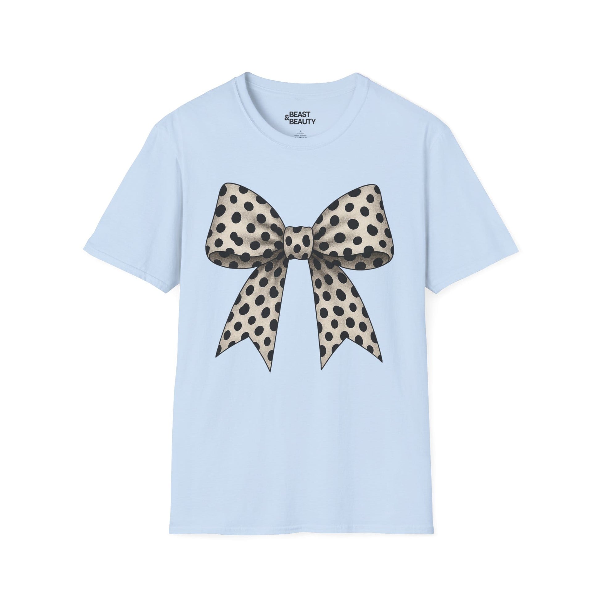 dalmatian bow t-shirt light blue t-shirt uk coquette gift idea