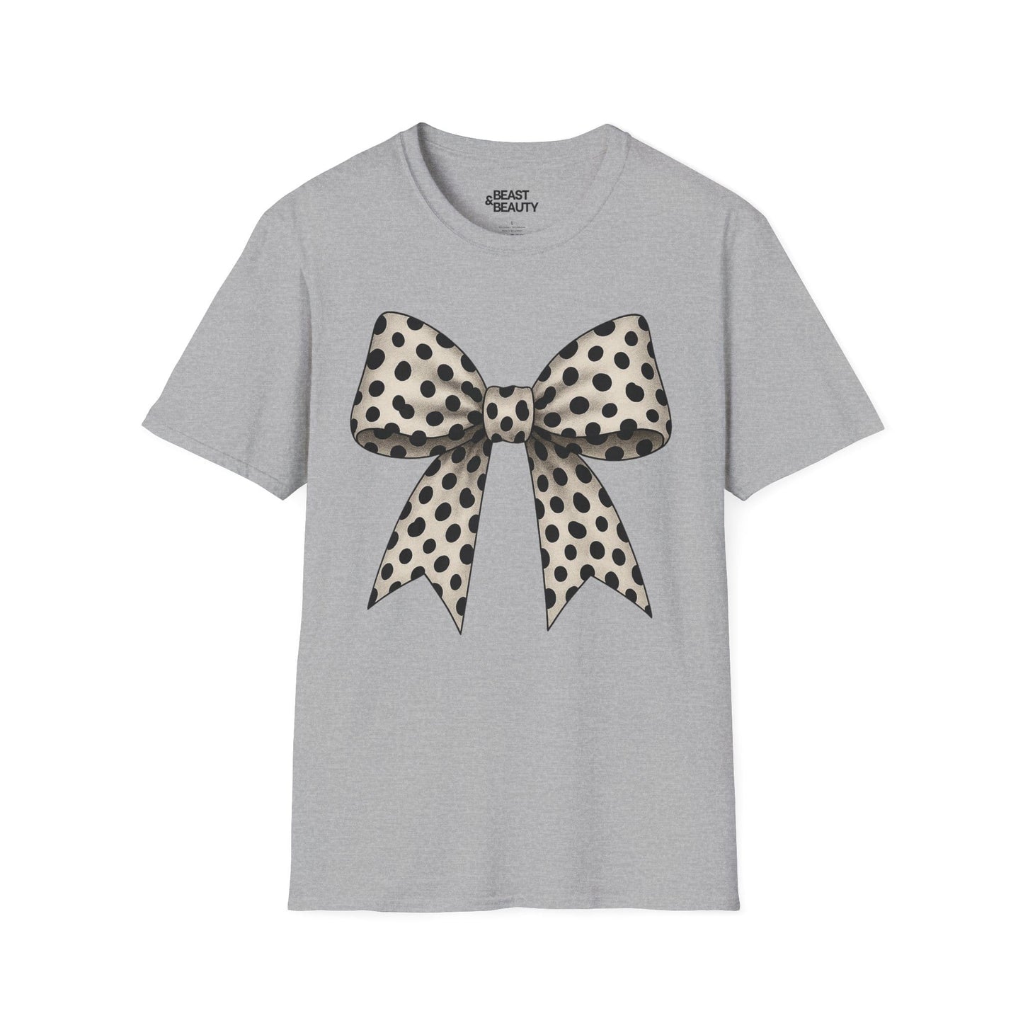 dalmatian bow t-shirt sport grey t-shirt uk coquette gift idea