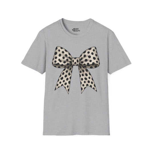 dalmatian bow t-shirt sport grey t-shirt uk coquette gift idea