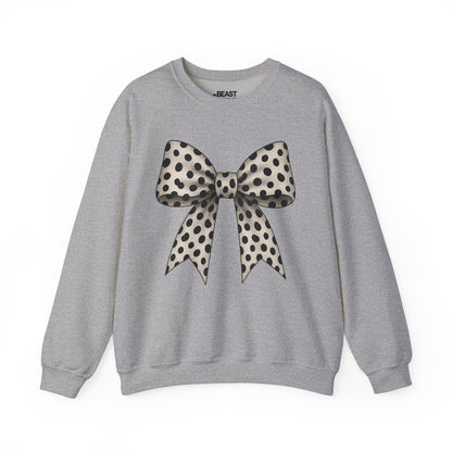 dalmatian bow sweatshirt sport grey sweatshirt uk coquette gift idea