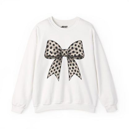 dalmatian bow sweatshirt white sweatshirt uk coquette gift idea