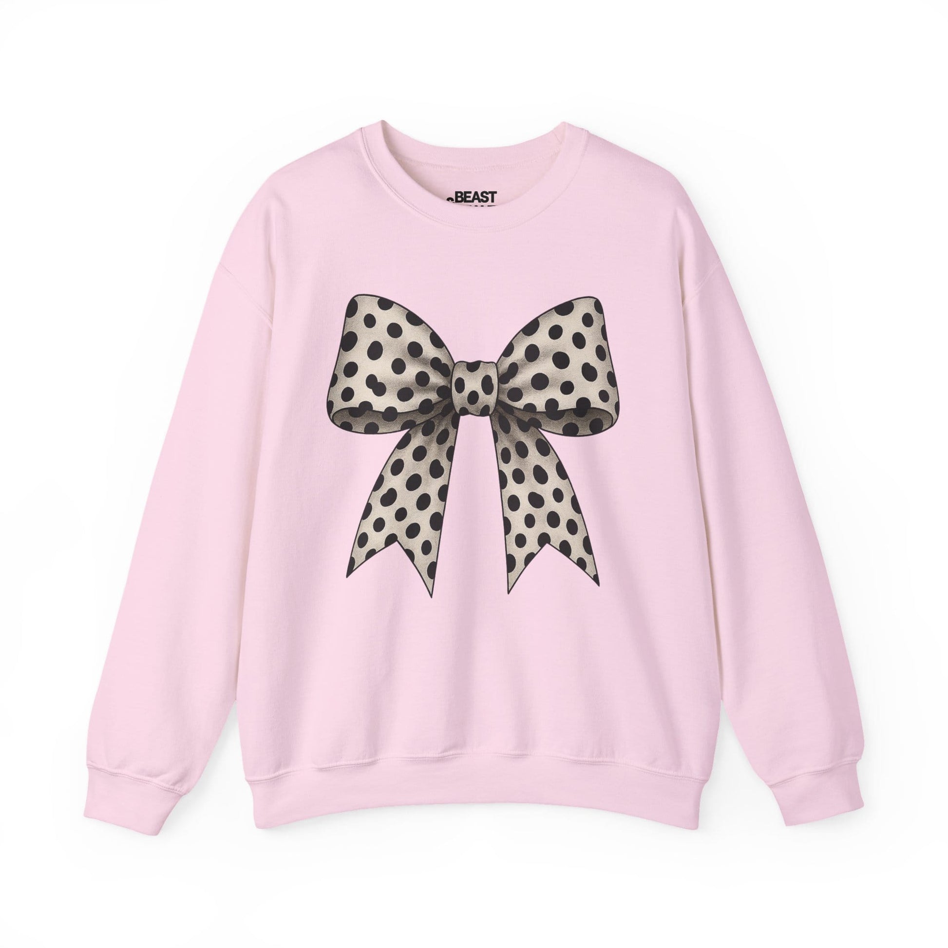 dalmatian bow sweatshirt light pink sweatshirt uk coquette gift idea