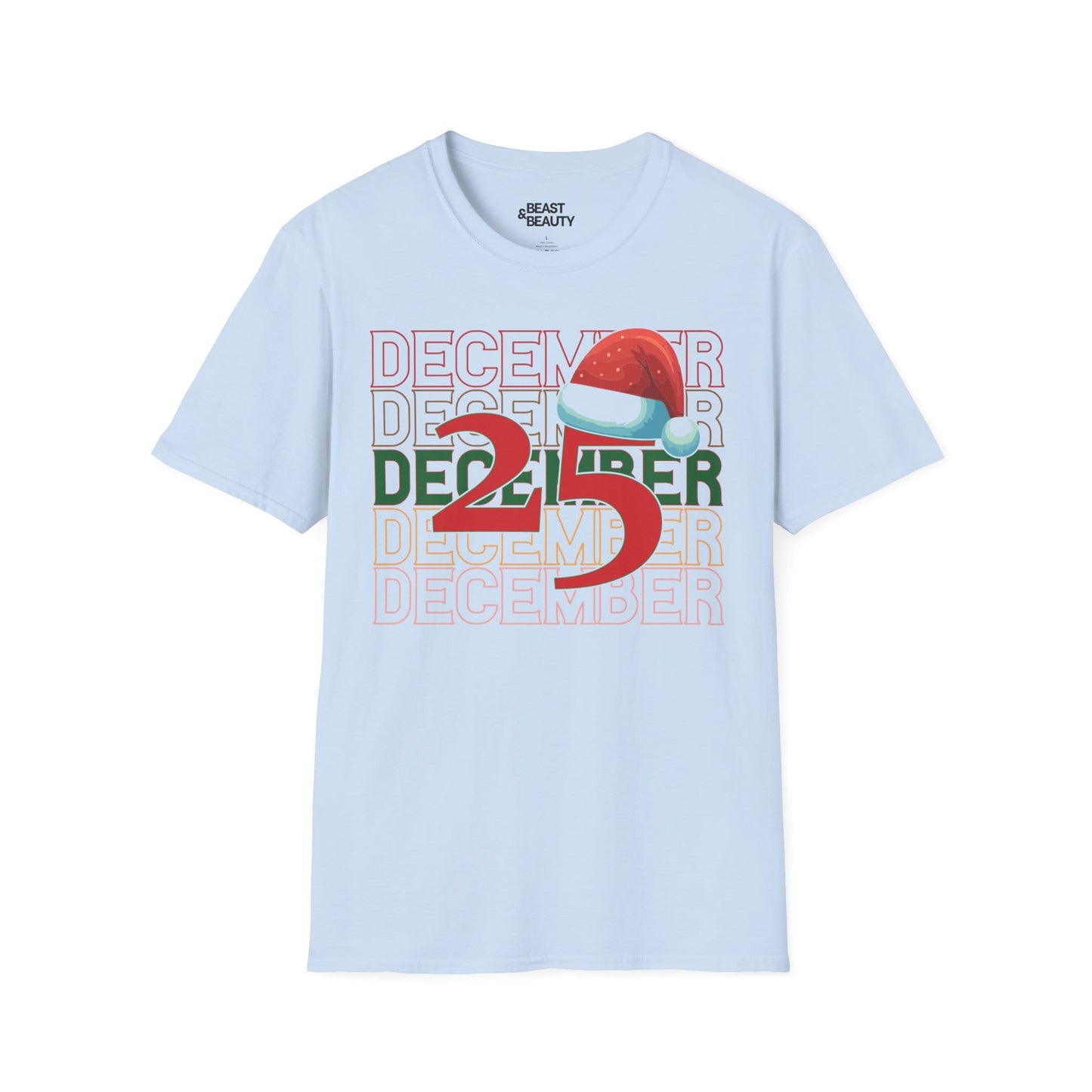 december 25 christmas t-shirt light blue t-shirt uk Christmas gift idea