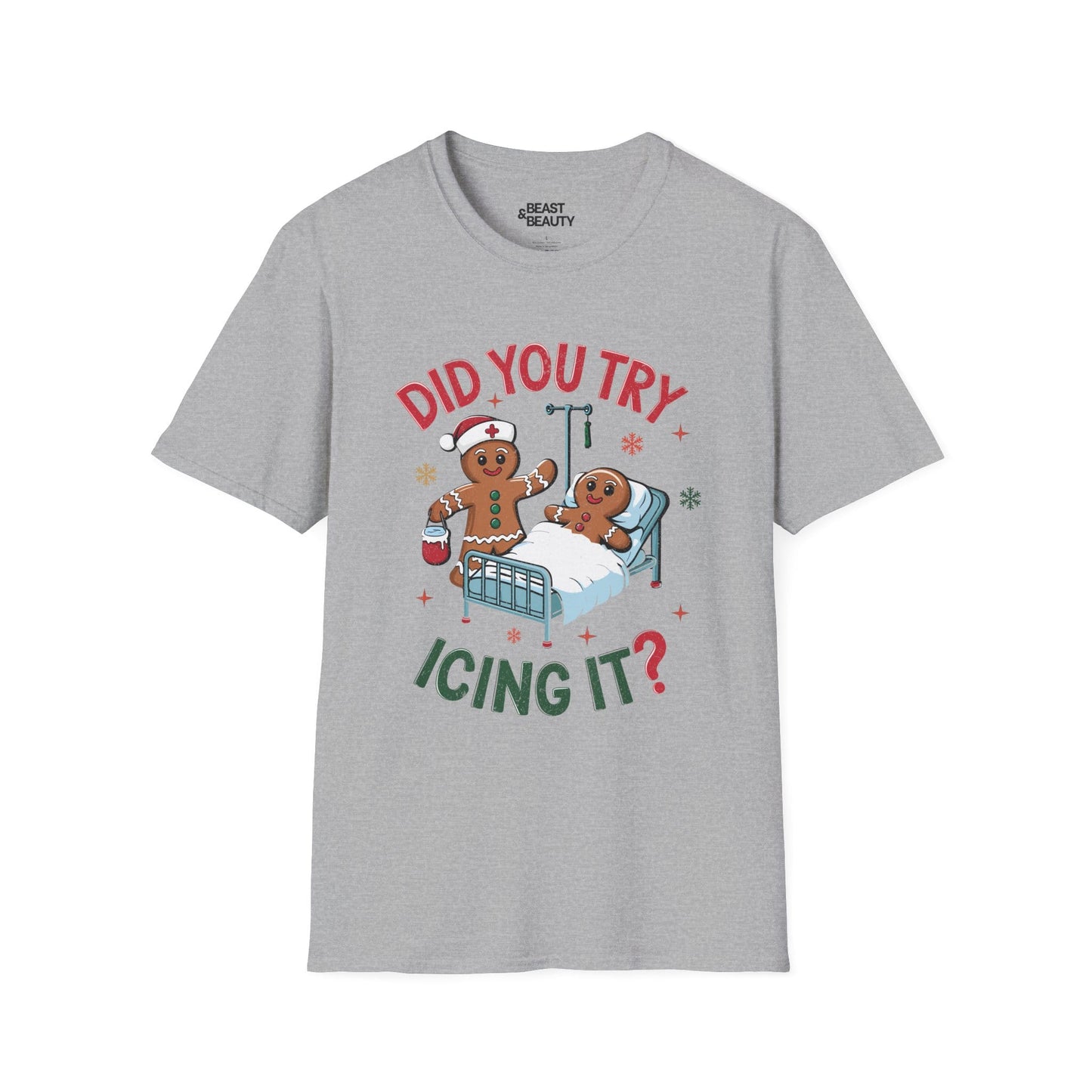 did you try icing it funny christmas t-shirt sport grey t-shirt uk Christmas gift idea