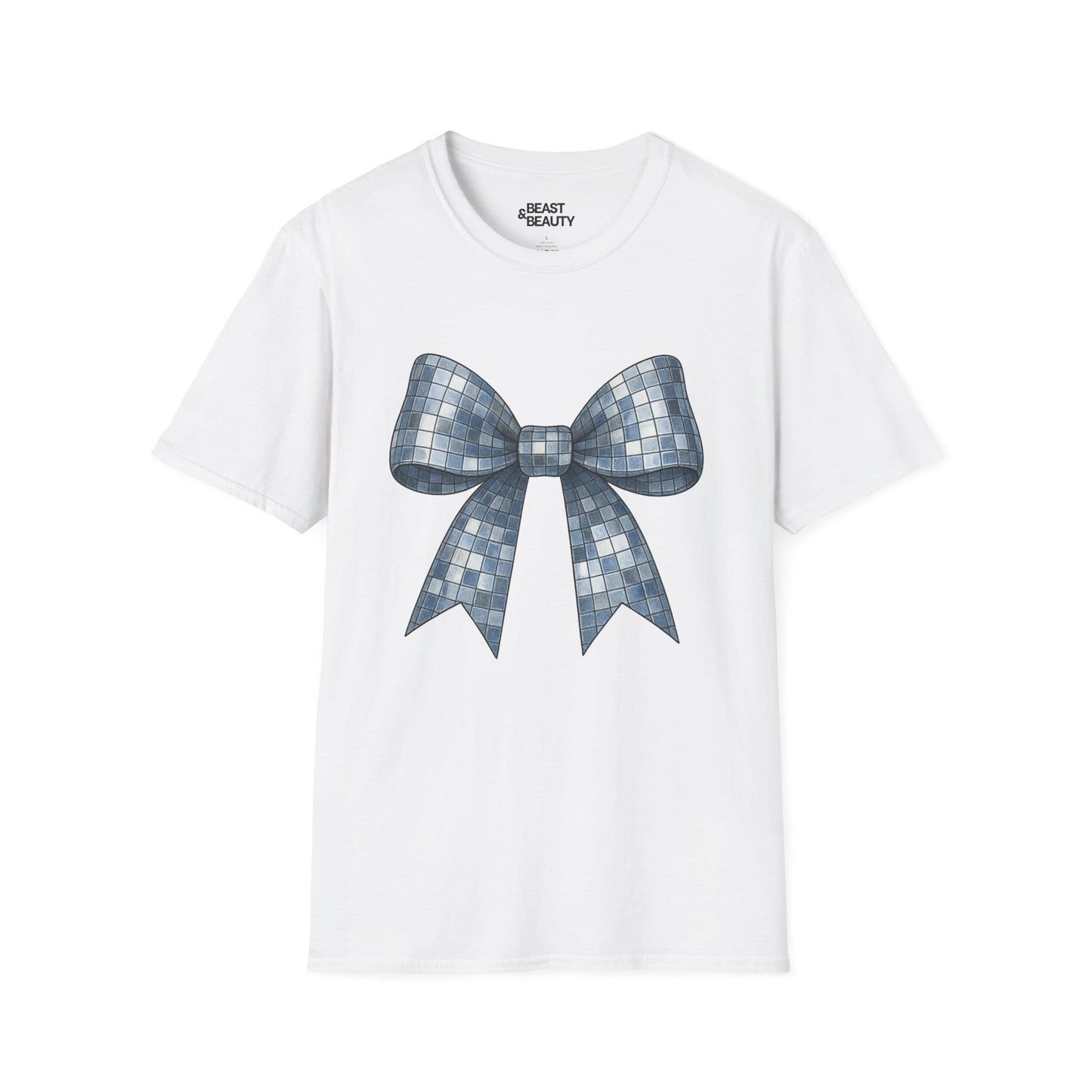 disco ball bow t-shirt white t-shirt uk coquette gift idea