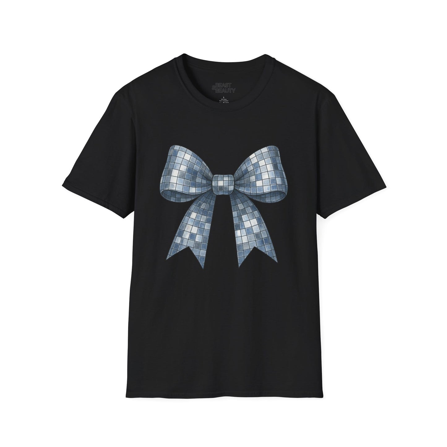 disco ball bow t-shirt black t-shirt uk coquette gift idea