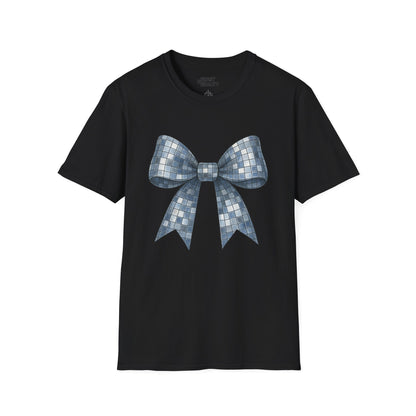 disco ball bow t-shirt black t-shirt uk coquette gift idea