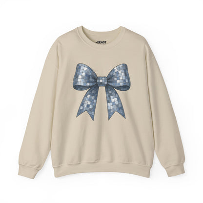 disco bow sweatshirt sand sweatshirt uk coquette gift idea