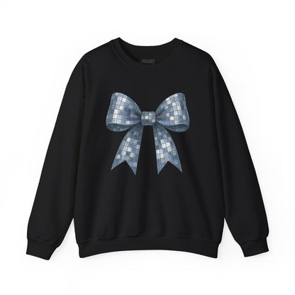 disco bow sweatshirt black sweatshirt uk coquette gift idea