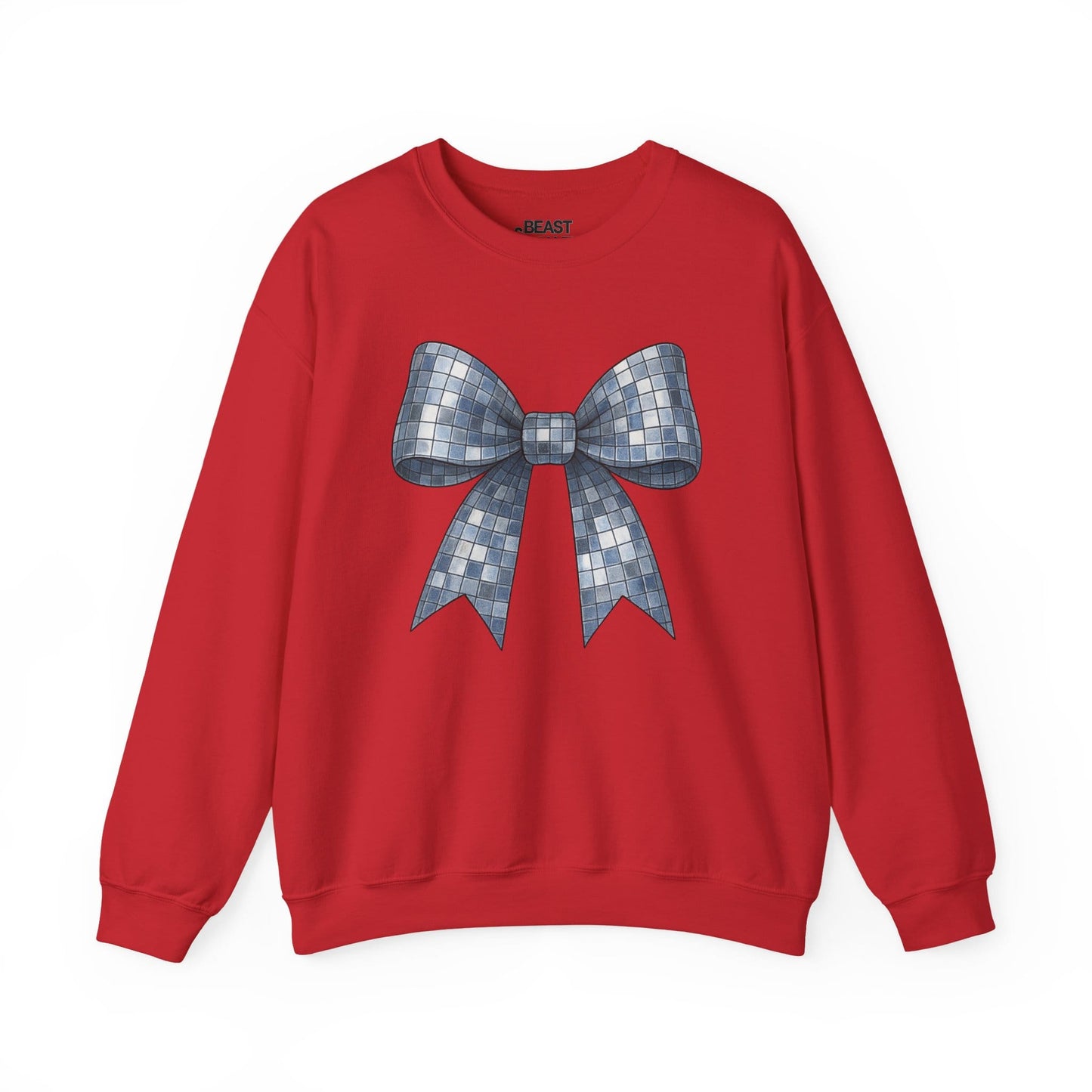 disco bow sweatshirt red sweatshirt uk coquette gift idea