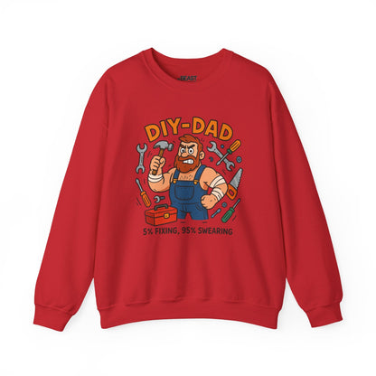 diy dad 5 fixing 95 swearing sweatshirt red sweatshirt uk Father's Day gift idea
