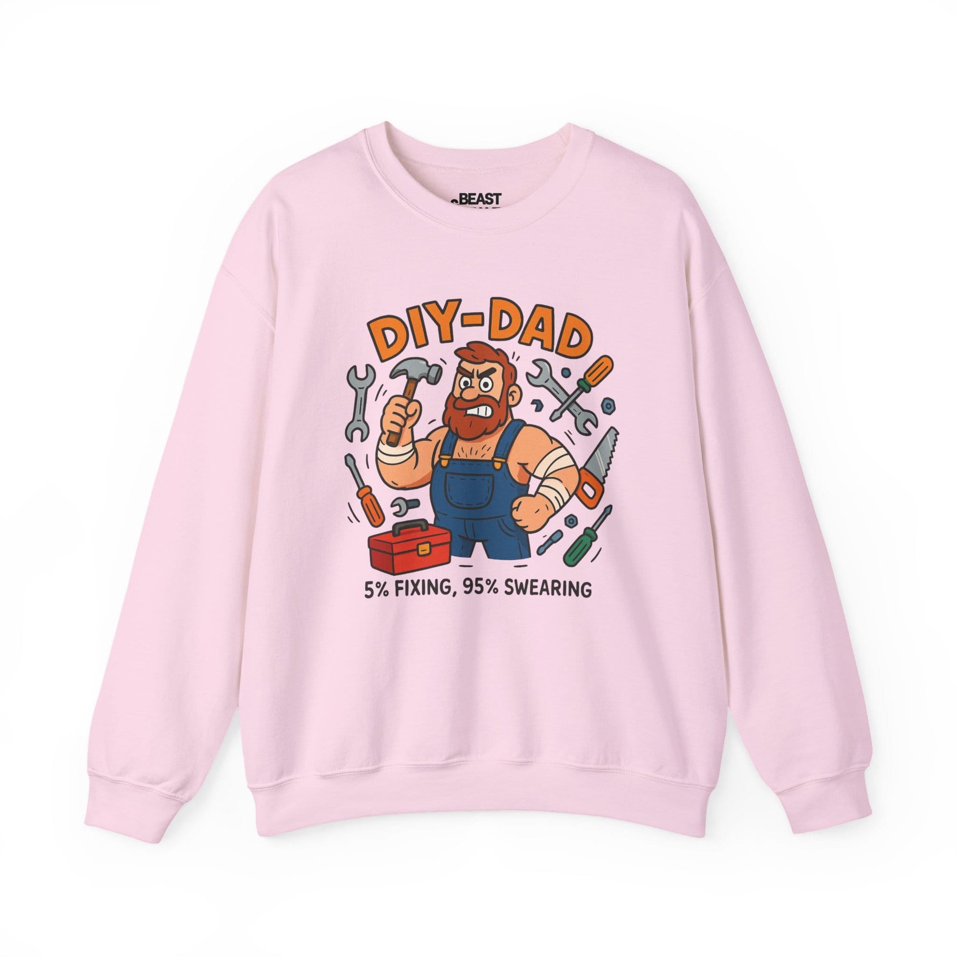 diy dad 5 fixing 95 swearing sweatshirt light pink sweatshirt uk Father's Day gift idea