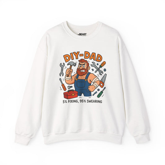 diy dad 5 fixing 95 swearing sweatshirt white sweatshirt uk Father's Day gift idea