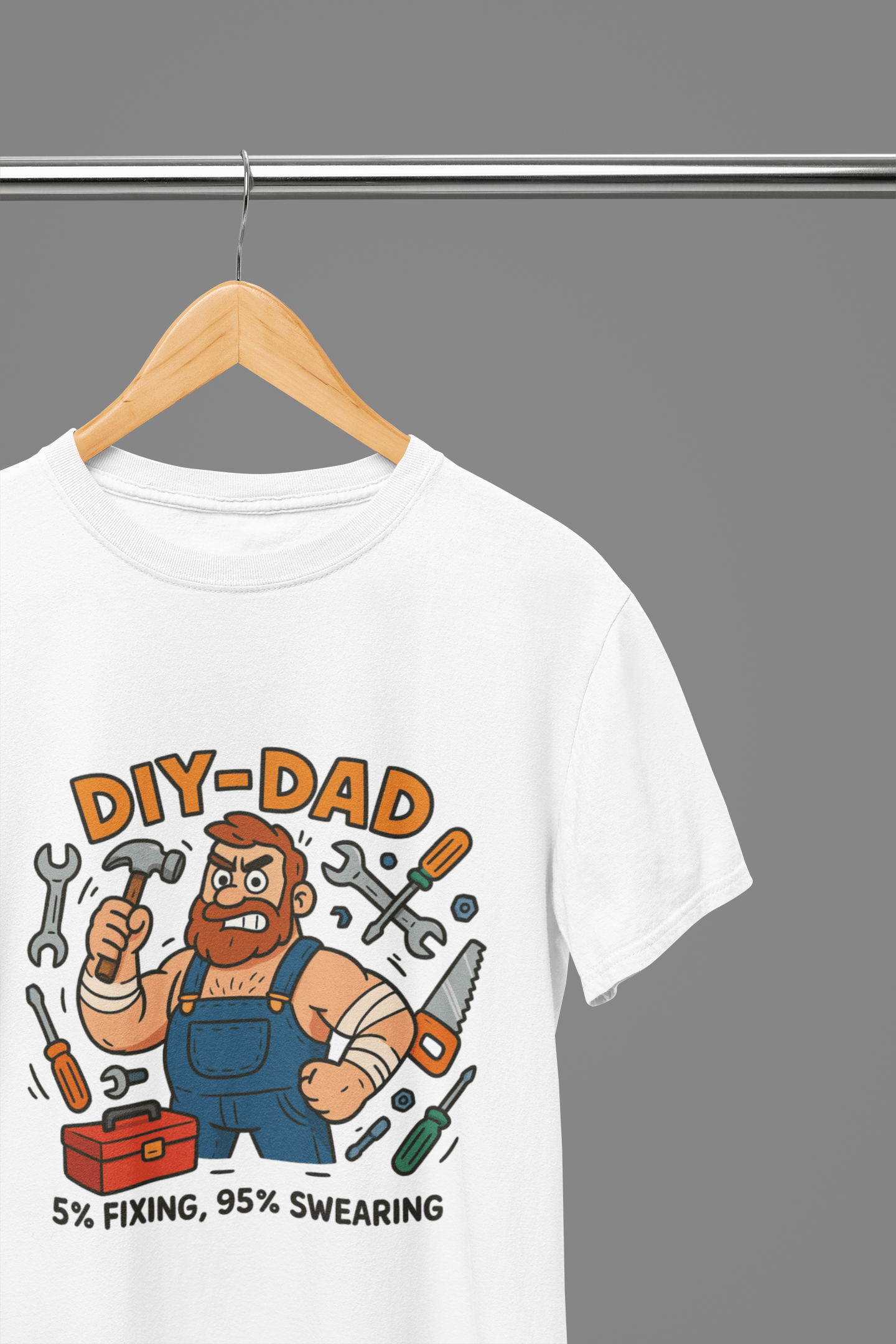 DIY Dad T-Shirt – Funny Gift for Handy Dads Who Swear T-Shirt / Small / White gift_idea unique_gift personalised_gift