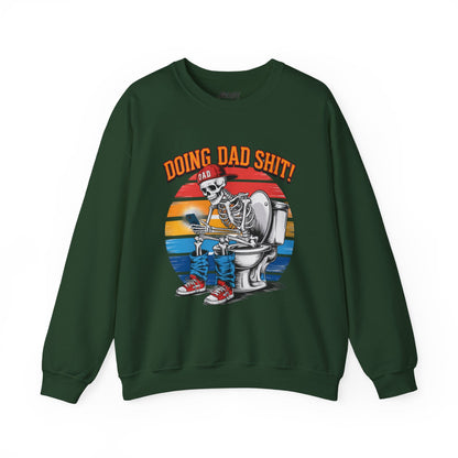 doing dad sh t vintage graphic sweatshirt forest green sweatshirt uk Father's Day gift idea