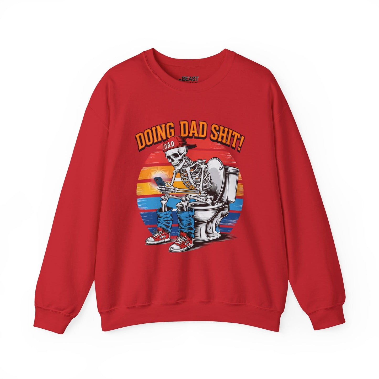 doing dad sh t vintage graphic sweatshirt red sweatshirt uk Father's Day gift idea
