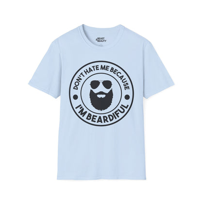 don't hate me because i'm beardiful t-shirt light blue t-shirt uk Father's Day gift idea