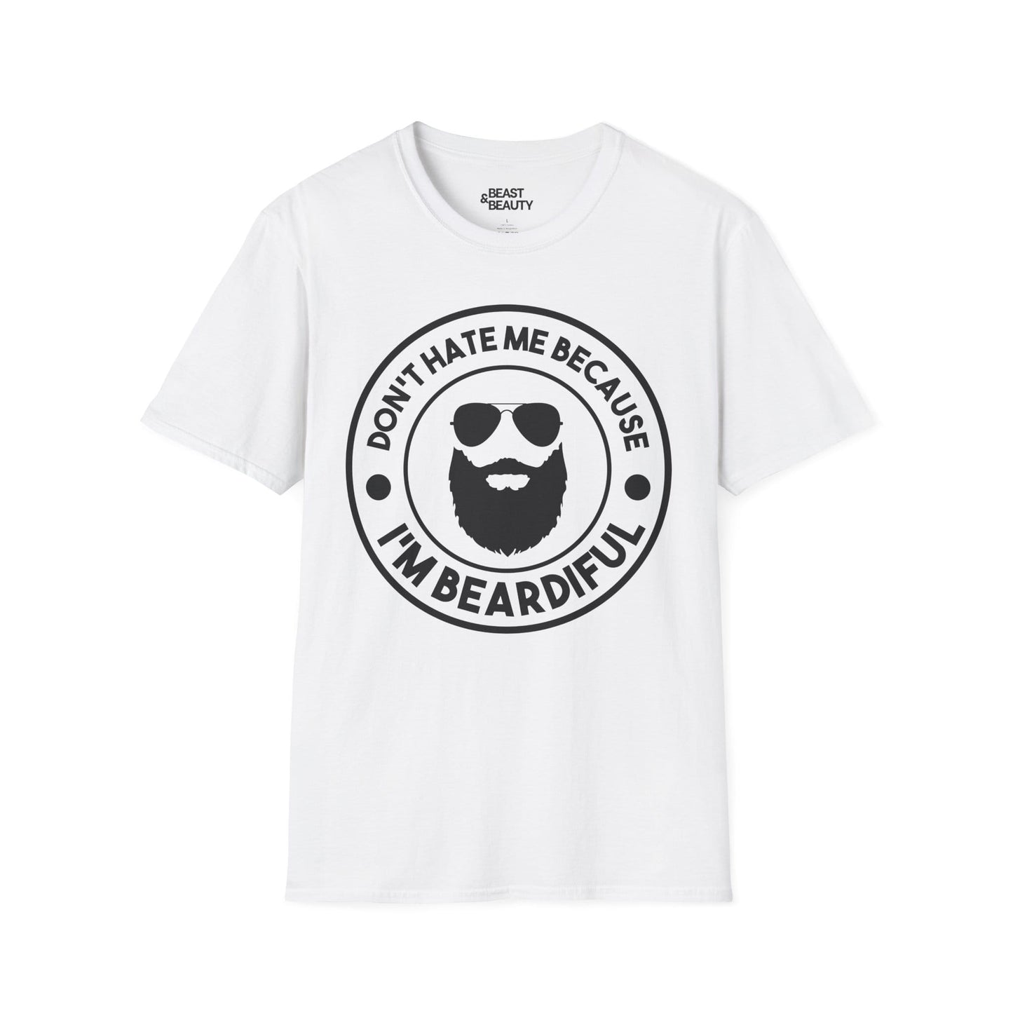 don't hate me because i'm beardiful t-shirt white t-shirt uk Father's Day gift idea