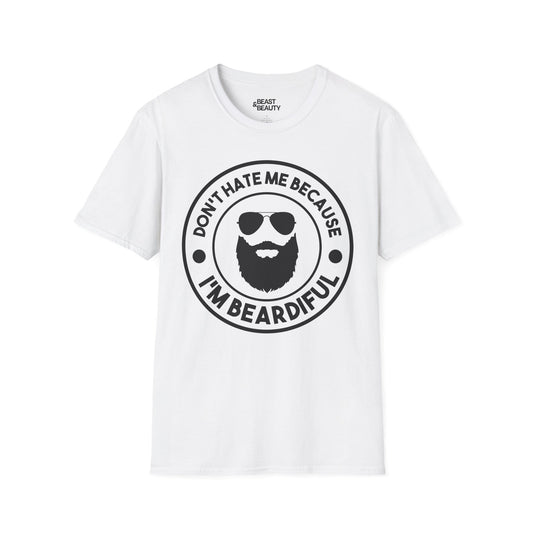 don't hate me because i'm beardiful t-shirt white t-shirt uk Father's Day gift idea