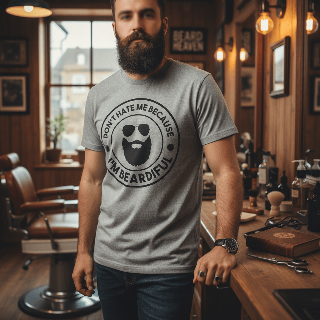 Don't Hate Me Because I'm Beardiful T-Shirt gift_idea unique_gift personalised_gift