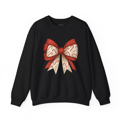 double candy cane bow sweatshirt black sweatshirt uk coquette gift idea