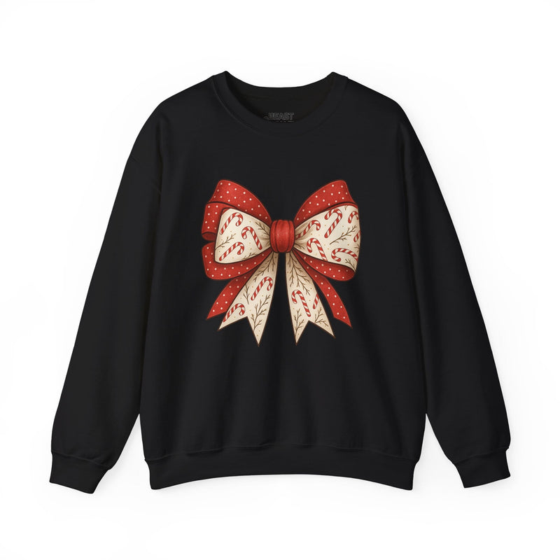 Double Candy Cane Bow Sweatshirt