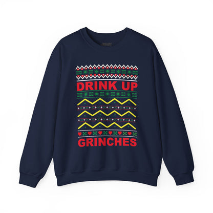 drink up grinches christmas sweatshirt navy sweatshirt uk Christmas gift idea
