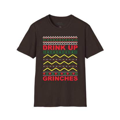 drink up grinches christmas t-shirt dark chocolate t-shirt uk Christmas gift idea