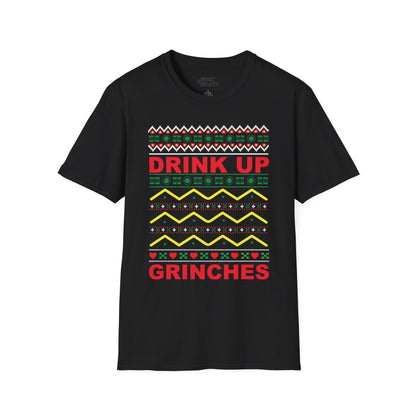 drink up grinches christmas t-shirt black t-shirt uk Christmas gift idea