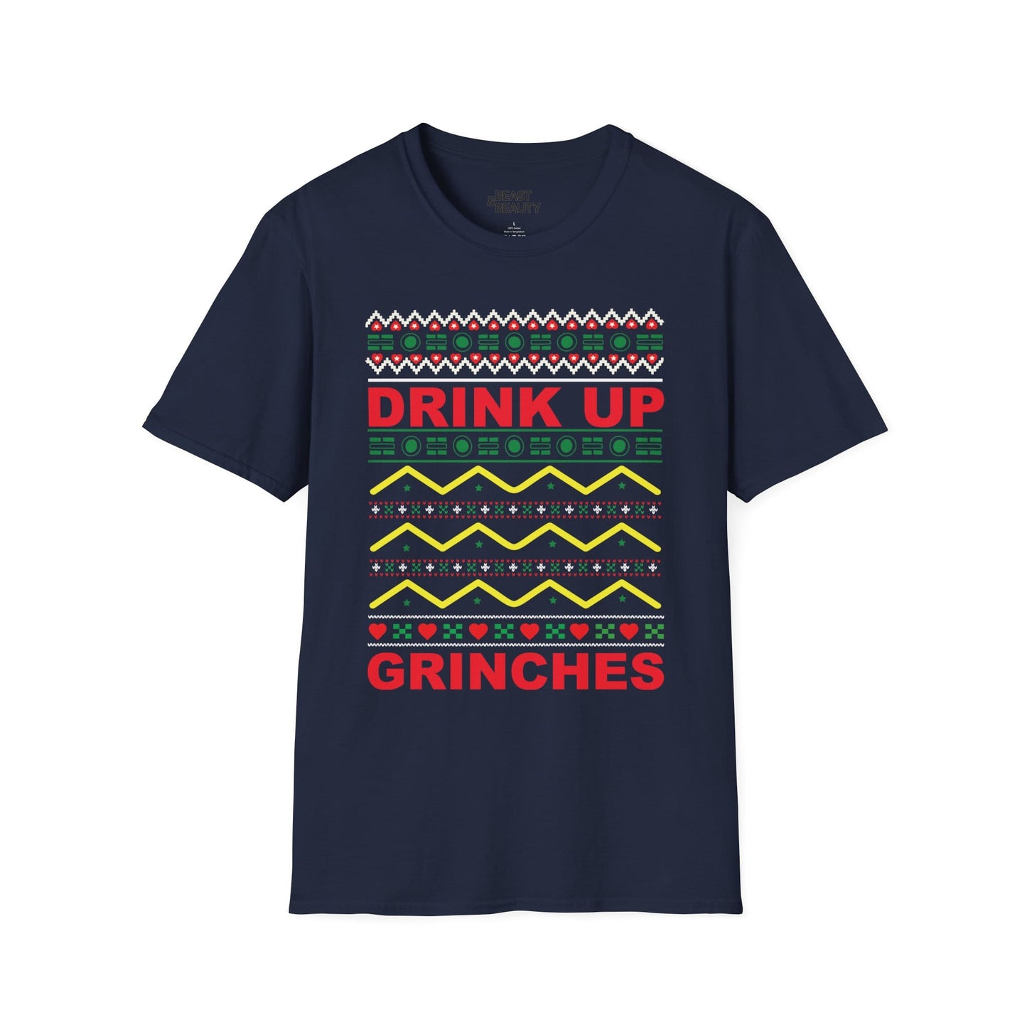 drink up grinches christmas t-shirt navy t-shirt uk Christmas gift idea